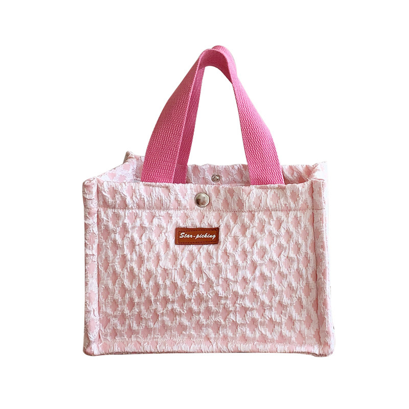 Torba za ručak – platno, vodoravni kvadratni oblik, kopča, unutarnje pregrade, Urban Simplicity stil