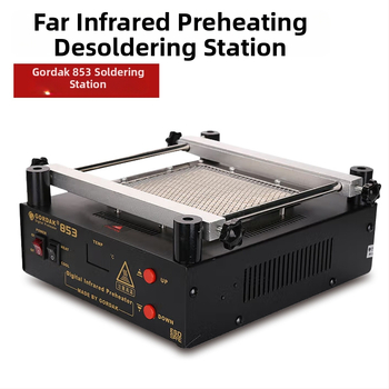 Goody BGA priekšsildīšanas platforma remontam – modelis 853, maksimāli 500°C, digitālais displejs, infrasarkanais apkures veids