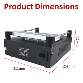 Goody BGA priekšsildīšanas platforma remontam – modelis 853, maksimāli 500°C, digitālais displejs, infrasarkanais apkures veids