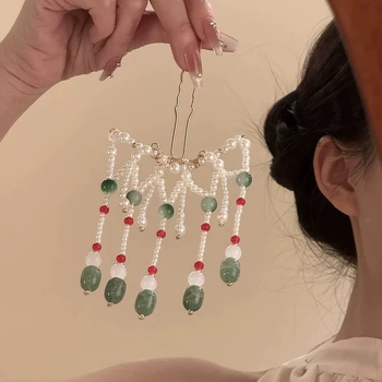 Κλάμερ μαλλιών – κράμα, γεωμετρικό σχήμα, χειροποίητο, στυλ Thai Silver, για γάμο