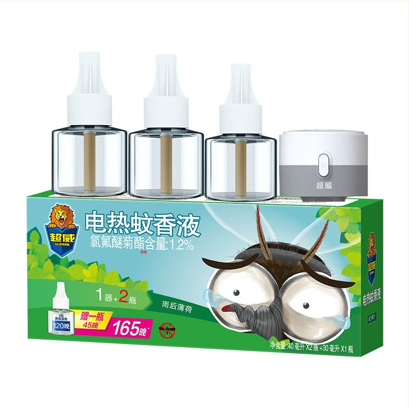 Chaowei serii lichid repelent pentru țânțari – reîncărcare pentru încălzitor cu priză, utilizare casnică, formă lichidă, 3 sticle + 1 recipient, WP20150192, ușor toxic