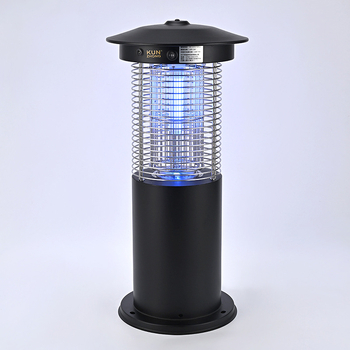 Szabadban használható szúnyogirtó lámpa elektromos sokk elven működik, LED csapda, modell Kz202w-led, Kun Zhong