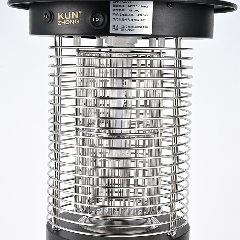 Išorinis uodų naikinimo žibintas su elektriniu šoku, LED gaudyklė, modelis Kz202w-led, Kun Zhong