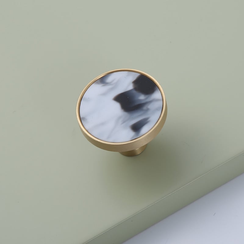 Χειρολαβή πόρτας ντουλάπας, με μία οπή, από κράμα ψευδάργυρου, αμερικανικού στυλ, ελαφρύς πολυτελής σχεδιασμός, μοντέλο LSZN5305, Golden Return