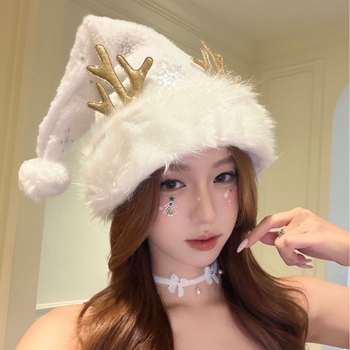 Accesorii cosplay pentru cap: pălărie cu coarne de cerb și motiv de fulg de zăpadă (Brand: Famous Fox; Grupă de vârstă: Adulți; An/Sezon: Iarna 2025)