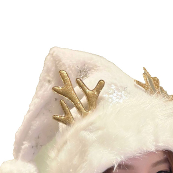 Accesorii cosplay pentru cap: pălărie cu coarne de cerb și motiv de fulg de zăpadă (Brand: Famous Fox; Grupă de vârstă: Adulți; An/Sezon: Iarna 2025)
