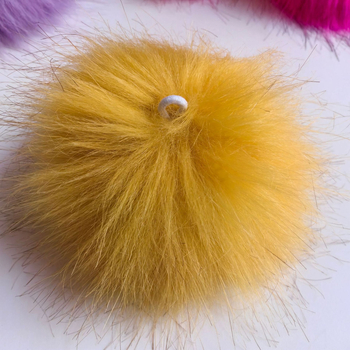 Аксесоари за самоделни бижута — топки от изкуствен лисичи пух за дрехи, обувки и шапки; полиестер; ръчна изработка; етно стил; тотемен мотив