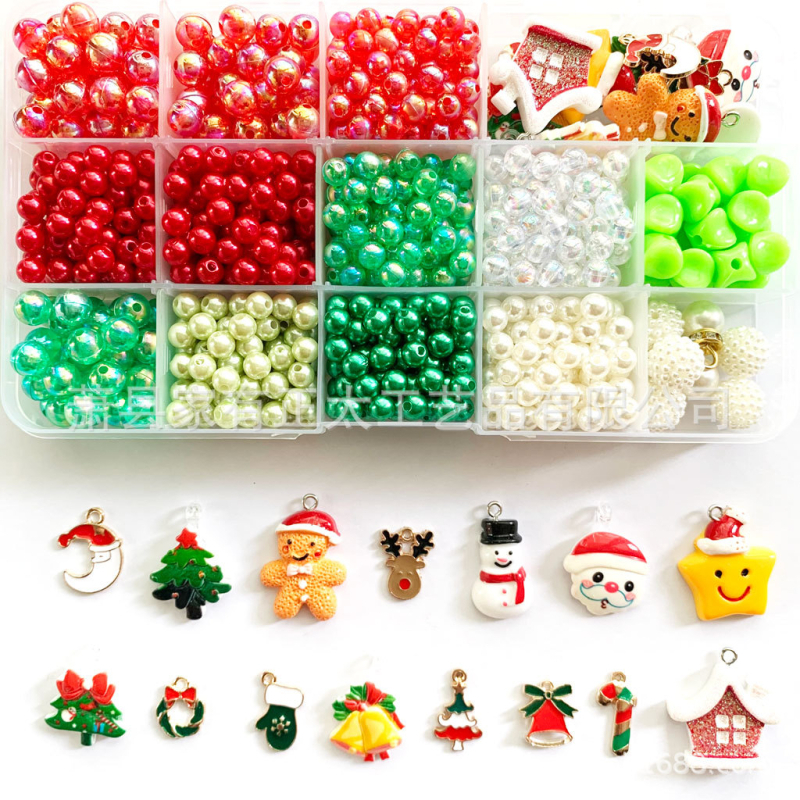 DIY dječji set za božićne perle — perle za slobodno navlačenje, materijal: plastična smola, postupak proizvodnje: ubrizgavanje i ručna montaža, izvorni dizajn, jesen 2021