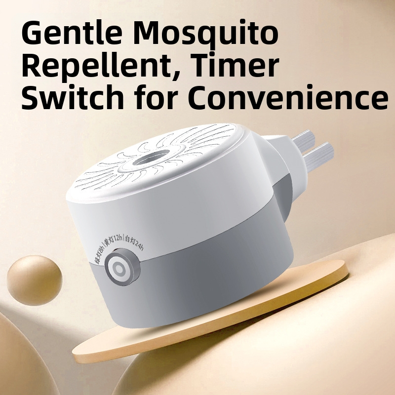 Elektrický ohrievač repelentu proti komárom na tekutý repelent, s časovačom a konštantnou teplotou, proti popáleniu — Cat Neighbor, pevná forma, Špecifikácia A, Bez vône, Netoxický