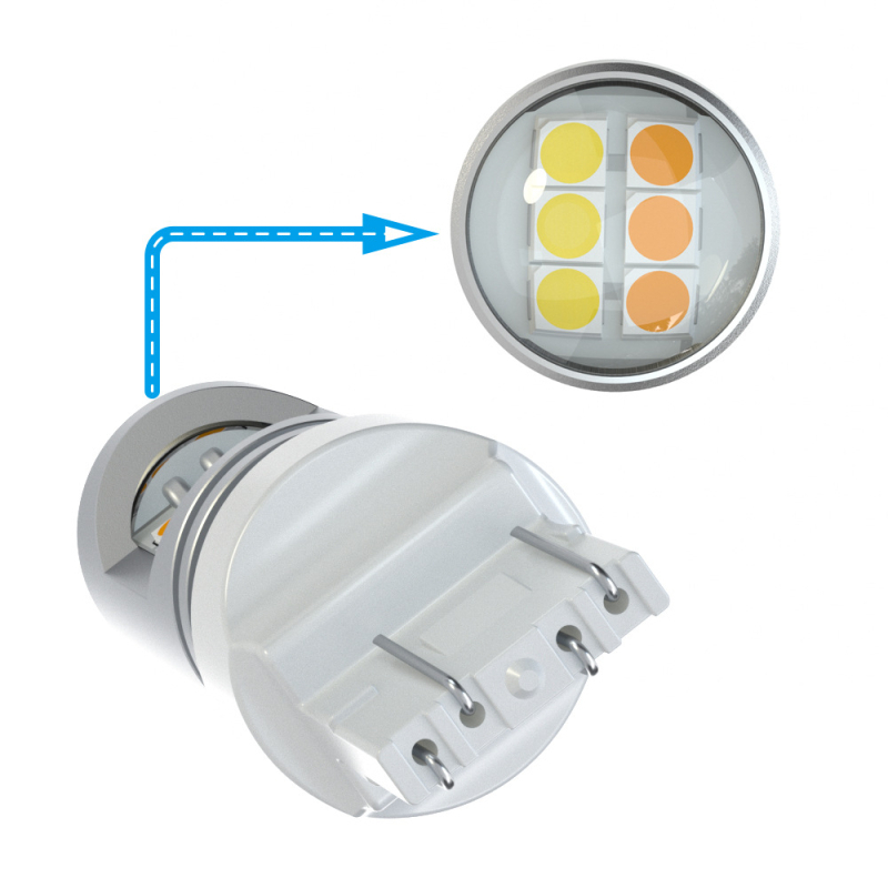 LED auto dvostruka signalizacija i dnevna svjetla, T20/7443, 10-30V široki raspon napona