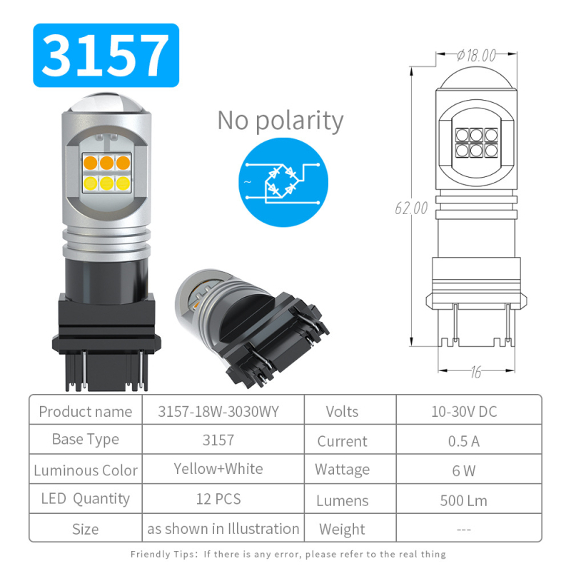 LED auto dvostruka signalizacija i dnevna svjetla, T20/7443, 10-30V široki raspon napona