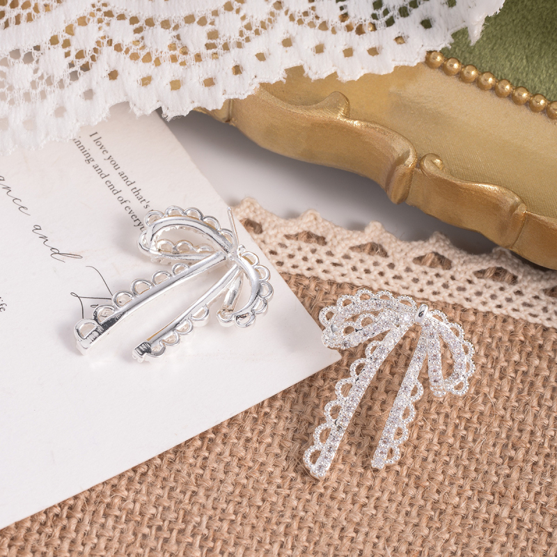 Медни обици клипчета за уши във формата на лък, за жени, електроплатени, Mosquito Coil стил, свежи и сладки