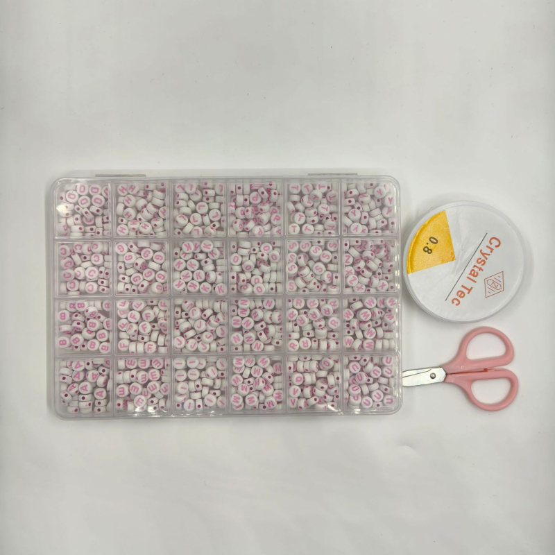 DIY komplet za nakit s akrilnim okruglim perlama, tehnika rezanja, sladak stil, od Yuye Jewelry