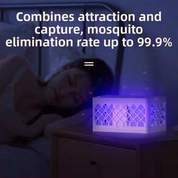 Lampa na hubenie komárov s vstavanou batériou, LED osvetlenie, pokrytie až do 10 m², ABS puzdro, výdrž batérie 1–3 h