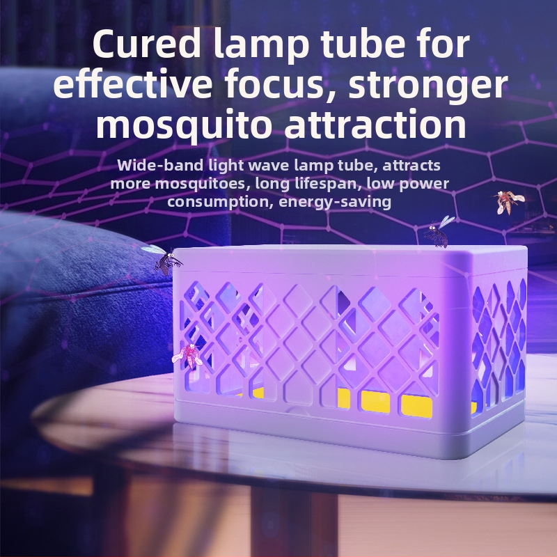 Lampa na hubenie komárov s vstavanou batériou, LED osvetlenie, pokrytie až do 10 m², ABS puzdro, výdrž batérie 1–3 h