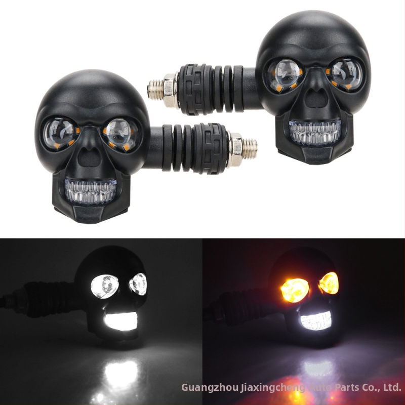 Motociklo vairo modifikavimas Galvos kaukolės modelis 12V ABS Universalus pritaikymas