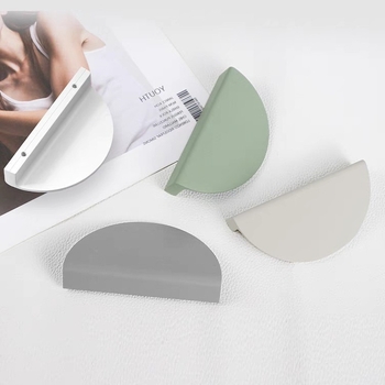 Mâneri semisferici pentru uși, aliaj de aluminiu, finisaj prin pulverizare, model 208, stil modern minimalist