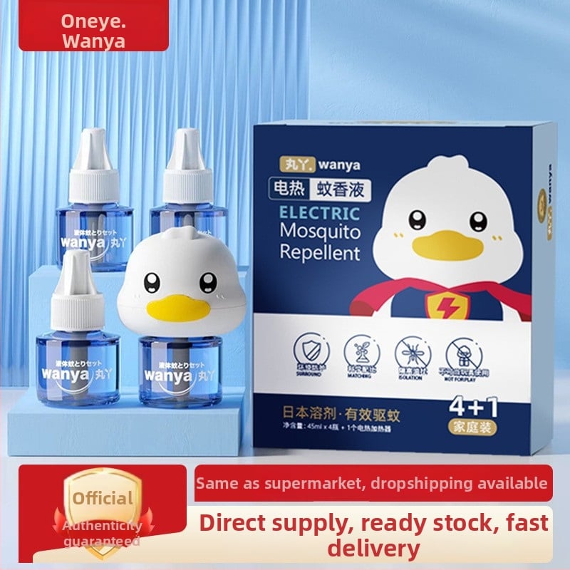 Szagtalan elektromos szúnyogriasztó folyadék, 4+1 készlet, babáknak, gyerekeknek és terhes nőknek; regisztráció WP20210181