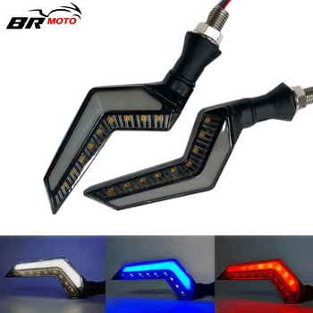 Lumina de semnalizare LED cu design aripă de înger și efect de flux pentru motociclete și vehicule electrice, 12V, universal BR-52