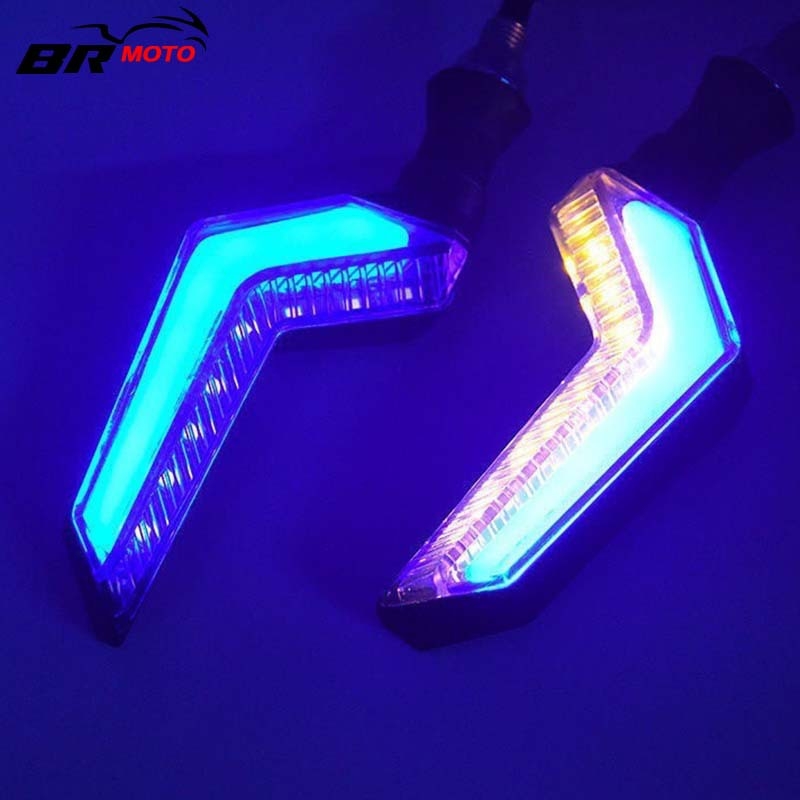 Lumina de semnalizare LED cu design aripă de înger și efect de flux pentru motociclete și vehicule electrice, 12V, universal BR-52