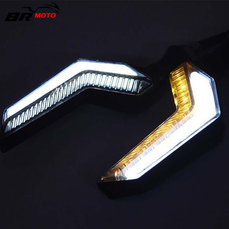 Lumina de semnalizare LED cu design aripă de înger și efect de flux pentru motociclete și vehicule electrice, 12V, universal BR-52