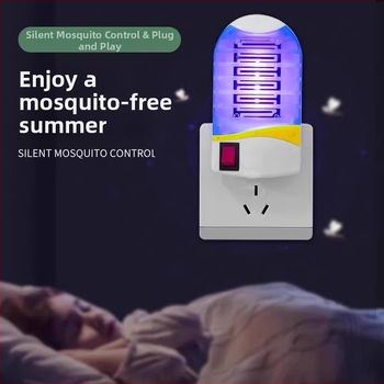 Vnútorná LED lampa na zabíjanie komárov, zapojená do zásuvky, vhodná pre 41–60 m², elektrický šok