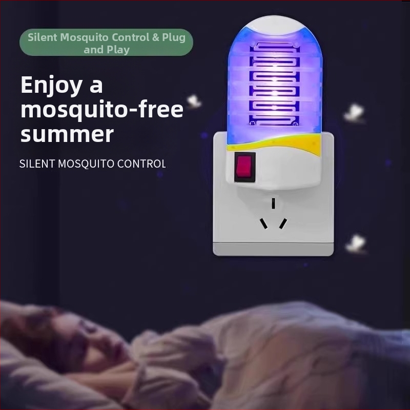 Vnútorná LED lampa na zabíjanie komárov, zapojená do zásuvky, vhodná pre 41–60 m², elektrický šok