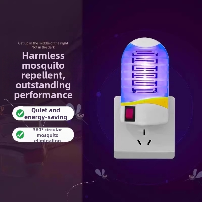 Vnútorná LED lampa na zabíjanie komárov, zapojená do zásuvky, vhodná pre 41–60 m², elektrický šok