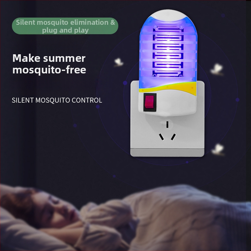 Vnútorná LED lampa na zabíjanie komárov, zapojená do zásuvky, vhodná pre 41–60 m², elektrický šok