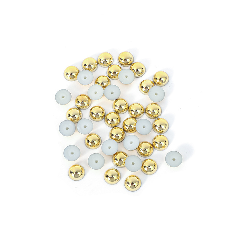 Accesorii DIY pentru bijuterii - patch-uri semisferice pentru haine cu mărgele răspândite, placare electroplată (Material: plastic/ rășină; Proces: electroplacare; Stil: natural; Model: nobil; Categoria: patch-uri pentru haine)