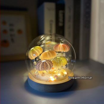 Sea Urchin Jellyfish Lempa su DIY medžiagų rinkiniu – LED naktinė lemputė, stalinis papuošalas