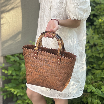 SCAESA Geantă Tote din paie, împletită, pentru utilizare zilnică – lansare primăvara 2024