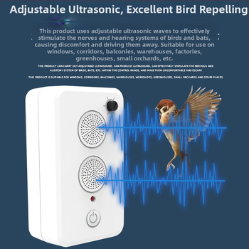 Repeller ultrasonor reîncărcabil pentru păsări și animale mici, formă pătrată, 5.0V, putere 1–3