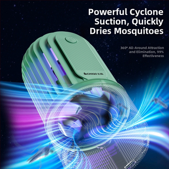 Zidová UV lampa na hubenie komárov pre domáce použitie — netoxická, dosah 61 m²+, bezpečná pre deti