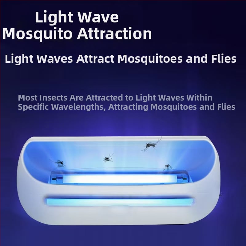 Lampa na komáre – stena s trubkou svetla, vstavaná batéria, výdrž batérie 6-8 h, prilákanie svetelnou vlnou