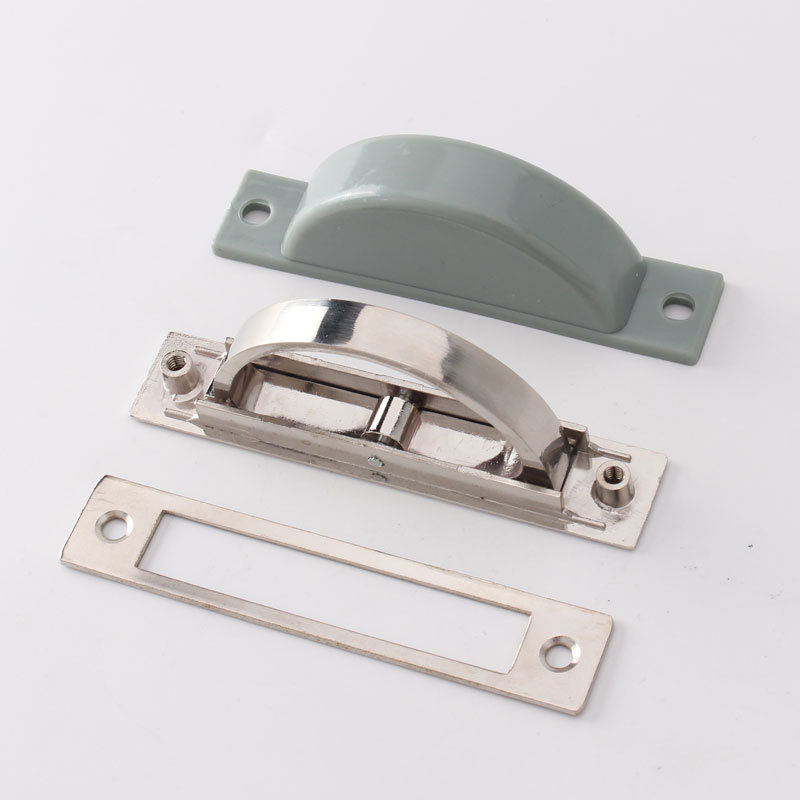 Tatami rukoväť na zásuvky so skrytým zadným krytom a zabudovaným preklopným mechanizmom — Weiti, Model 505-85mm, zinková zliatina, elektroplatovanie