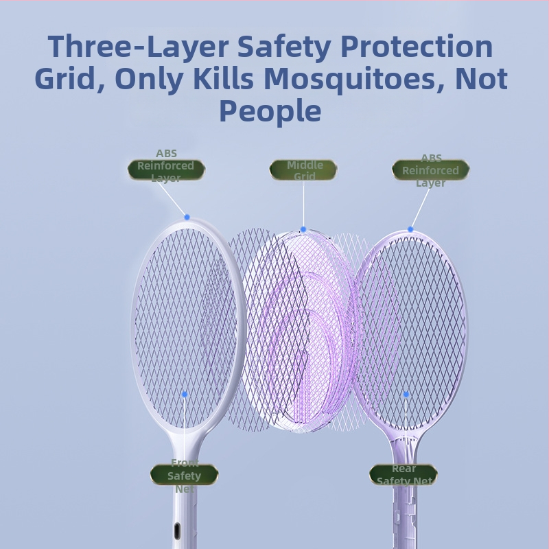 Puls electric USB pentru țânțari, reîncărcabil, LED, plasă din aliaj Ni-Zn-Fe, baterie încorporată 1001–1600 mAh, încărcare 3–5 ore, acoperire 21–30 m²