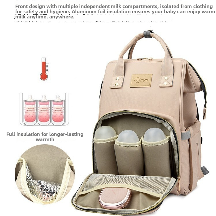 Torba za mamu i bebu, gradski jednostavan stil, Oxford platno, jednobojni uzorak, poliesterska podstava, proširenje i smanjenje opterećenja, zakrivljeni remen za ramena