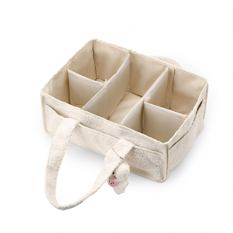 2025 Plyšová taška pre mamu s veľkou kapacitou na plienky a fľašky, ručné nosenie, podšívka z polyesteru