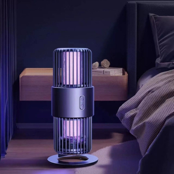 Lampă de ucidere a țânțarilor cu baterie încorporată, capcană UV + șoc electric, funcționare silențioasă, interior până la 10 m², aromaterapie, baterie 1600–2000 mAh