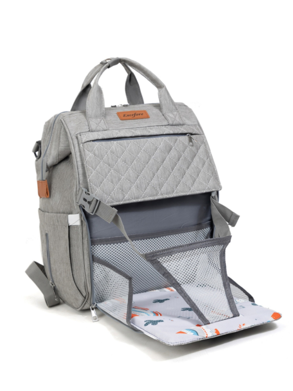 Taška na plienky pre mamu – Veľká kapacita, Oxford látka, Nepremokavá, Sucho-mokré delenie, Zakrivené ramenné popruhy