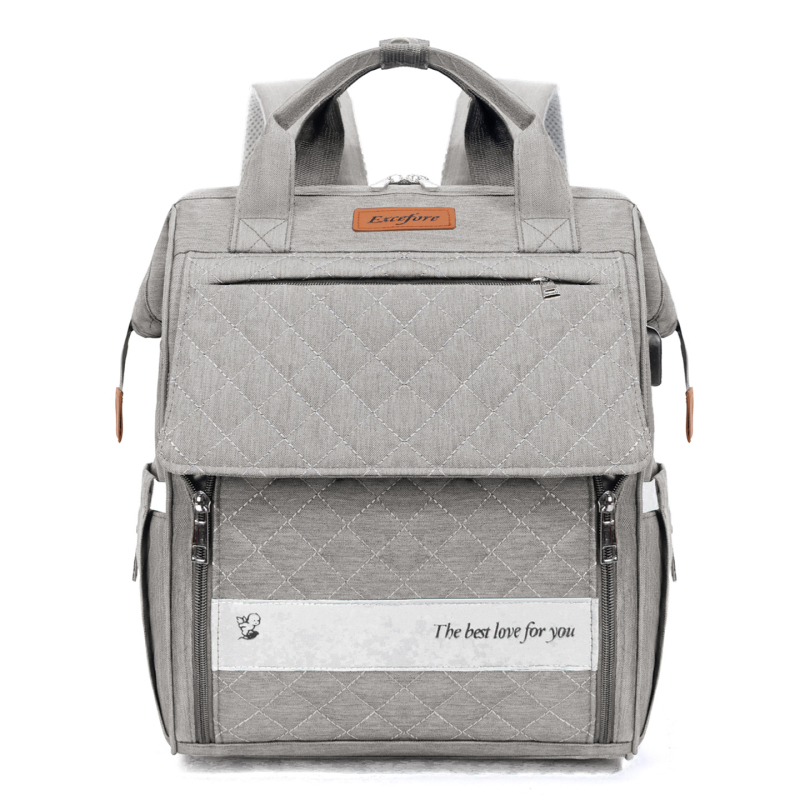 Taška na plienky pre mamu – Veľká kapacita, Oxford látka, Nepremokavá, Sucho-mokré delenie, Zakrivené ramenné popruhy