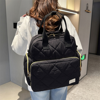 Taška pre mamu a dieťa s vyšívaným kockovaným vzorom, suché–vlhké oddelenie, izolácia, ultra ľahká, Oxford látka