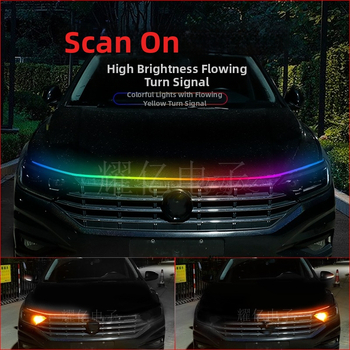 Automobilio LED dienos šviesa su silikonine korpusu, 6W, 12V, lipnė montavimas, priekinis dangtis