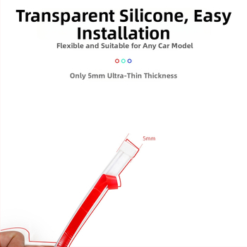 Automobilio LED dienos šviesa su silikonine korpusu, 6W, 12V, lipnė montavimas, priekinis dangtis