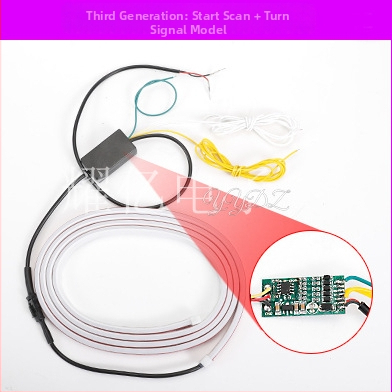 Automobilio LED dienos šviesa su silikonine korpusu, 6W, 12V, lipnė montavimas, priekinis dangtis