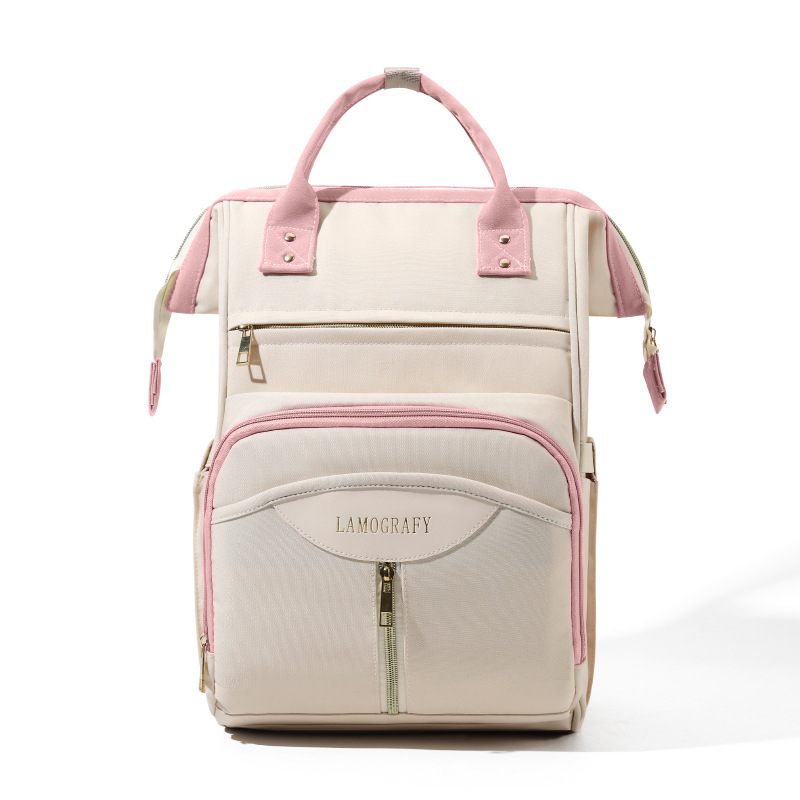 Rucsac pentru scutece cu buzunar detașabil pentru sticle, nailon, căptușeală poliester, izolație