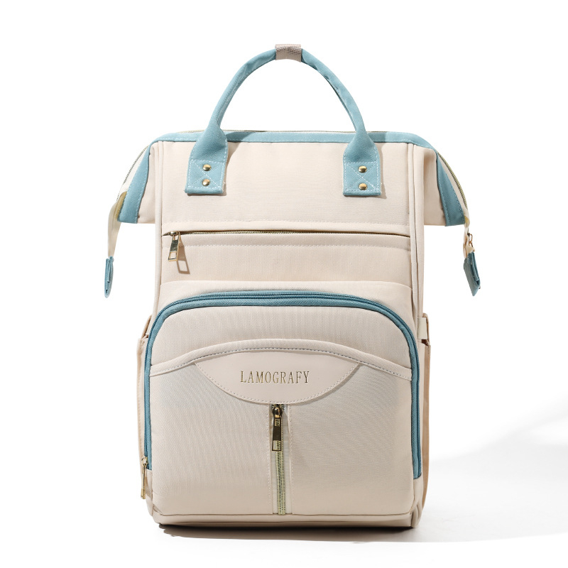 Rucsac pentru scutece cu buzunar detașabil pentru sticle, nailon, căptușeală poliester, izolație