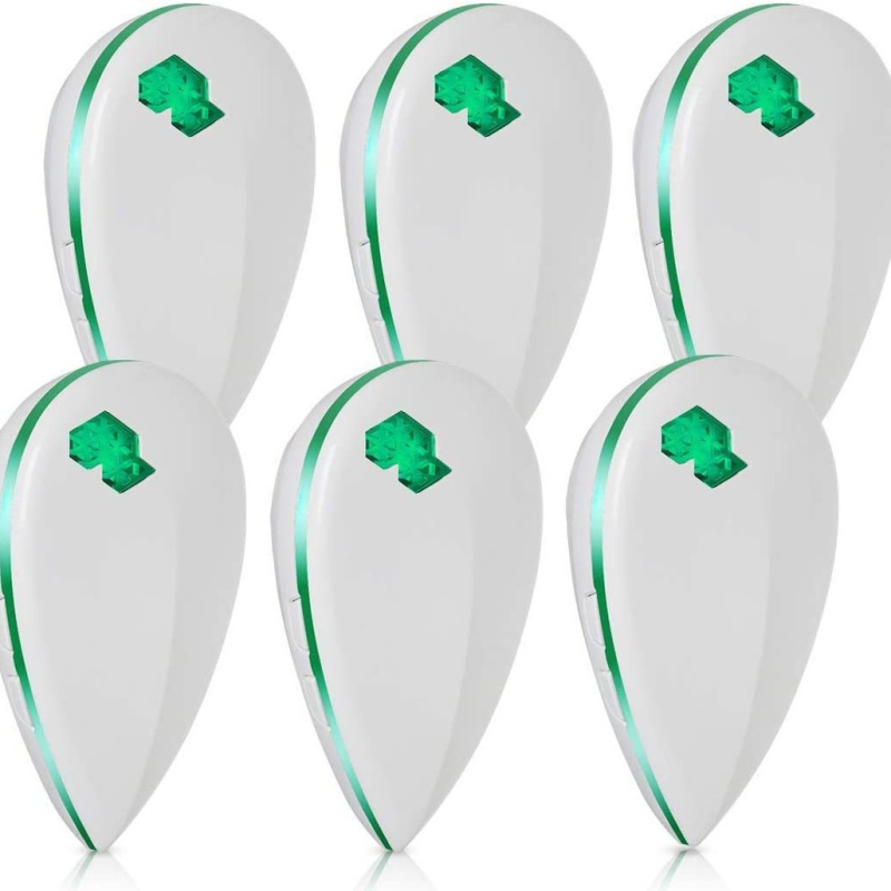 Vnútorný zásuvkový ultrazvukový odpudzovač komárov a hmyzu s LED nočným svetlom (110V, 50–60Hz, 4W, ABS puzdro)