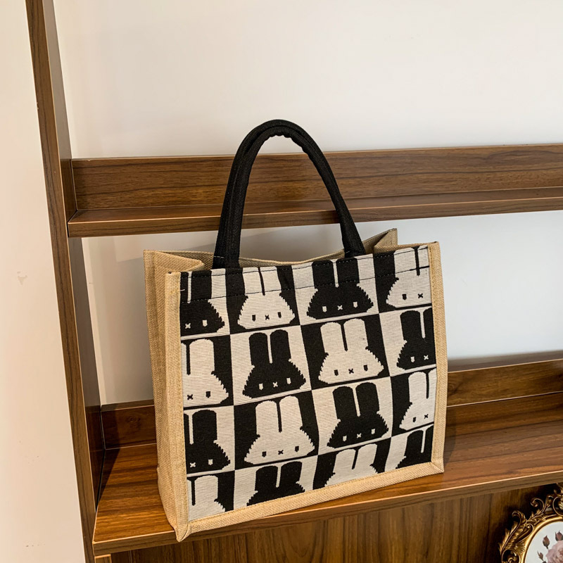 Kabelka na rameno z bavlny a ľanu, mestský štýl, vodorovný štvorcový tvar, magnetické zapínanie, vnútorná kapsa so zipsom